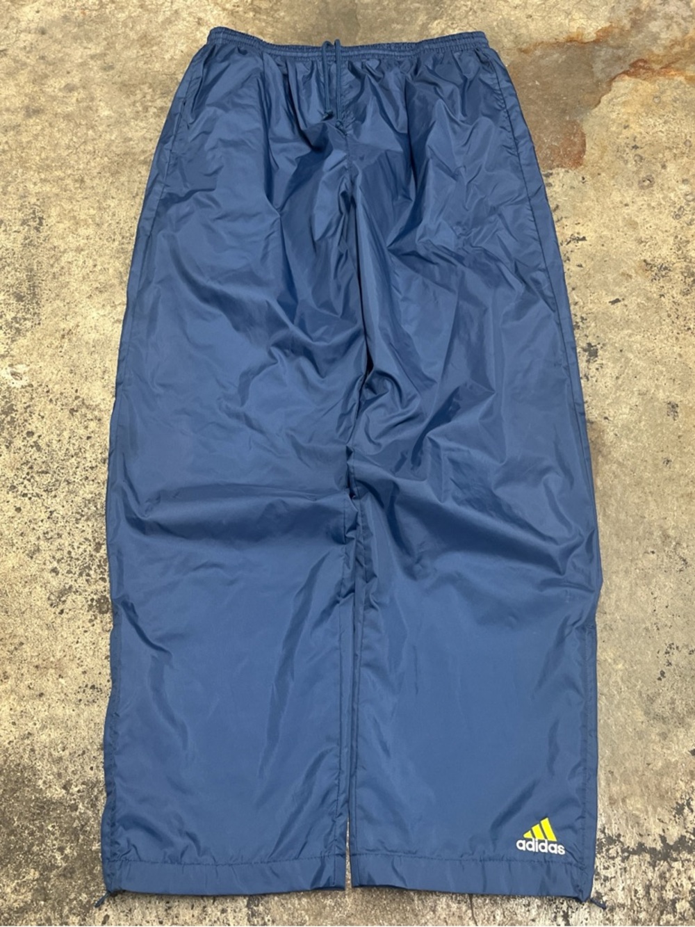 Vintage Adidas Track Pants Men’s Large Navy Straight Lightweight Sports Casual